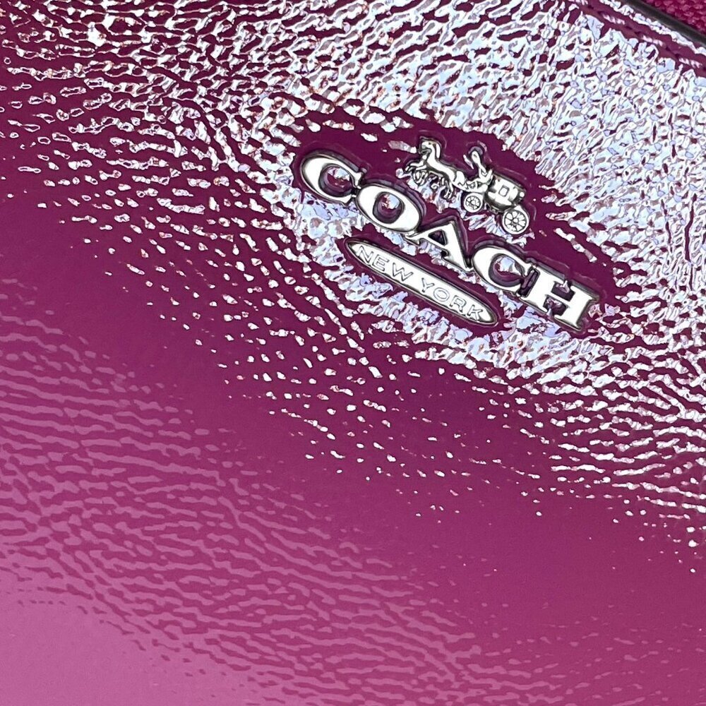 Coach Nolita 19 Shoulder Bag Pink Red Patent Leather Wristlet Clutch CW408 - Picture 10 of 14